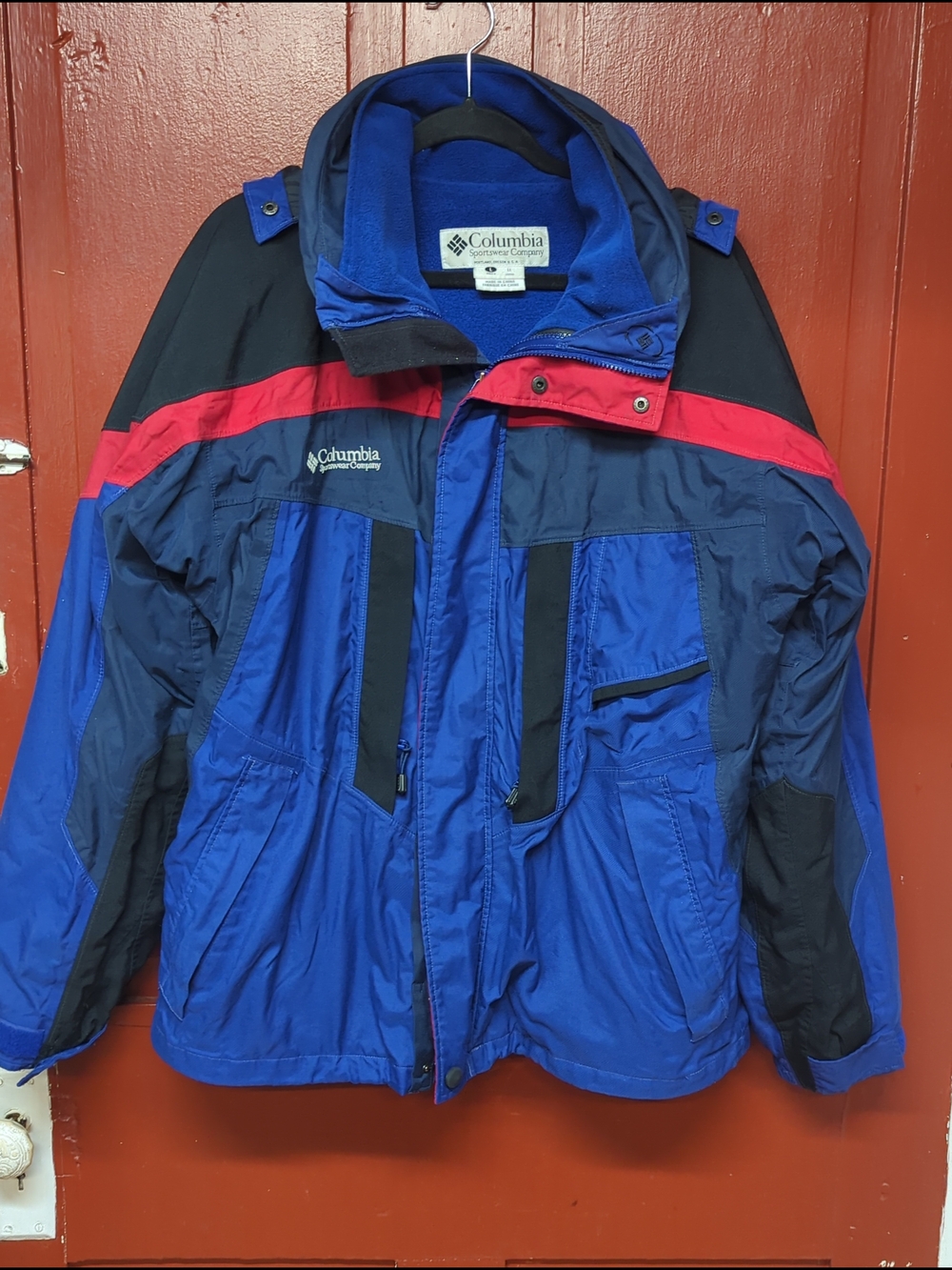 Vintage 1990s Columbia Blue Black Red Men's Ski & Snowboard Jacket